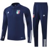 Italia Quarter Zip Navy Version Tute Felpe da Allenamento 2023-24 per Uomo